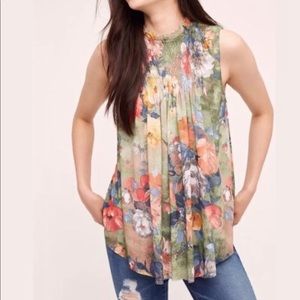Deletta sleeveless floral top